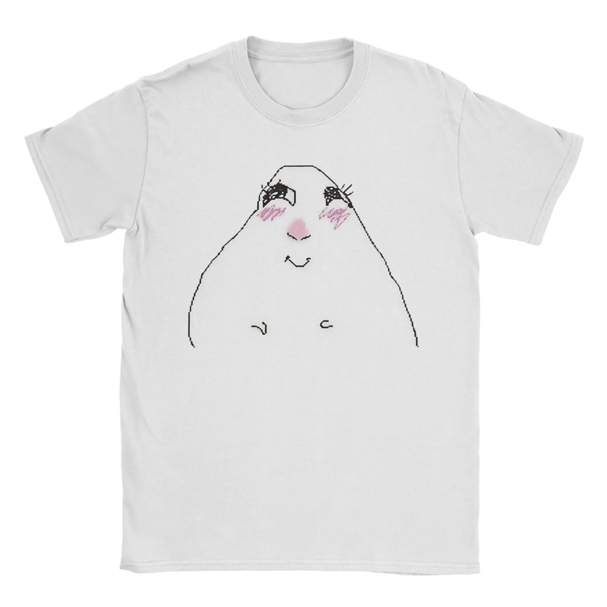 Men Women's silly Hamster Meme blushing  T Shirt  Cotton Clothing Creative Short Sleeve Crew Neck Tee Shirt Adult T-Shirt