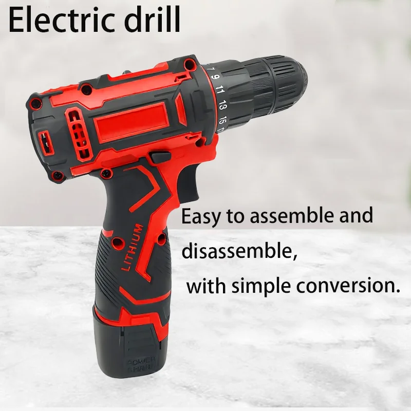 Pilote DC batterie Lithium-Ion perceuse sans fil électrique ménage perceuse électrique tournevis Mini sans fil Powe