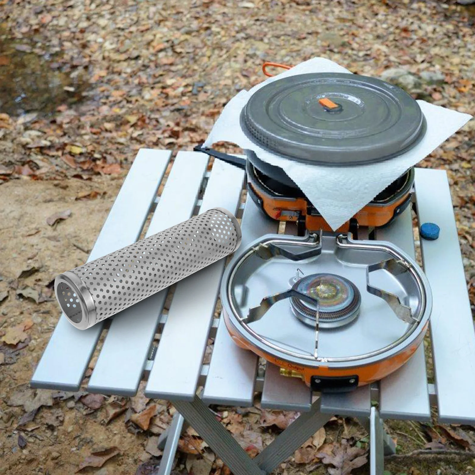 

Stove Pipe Heat Insulation Guard Chimney Pipe Cover Outdoor Gear with Cooling Holes and Spark Prevention Chimney Heat Protection