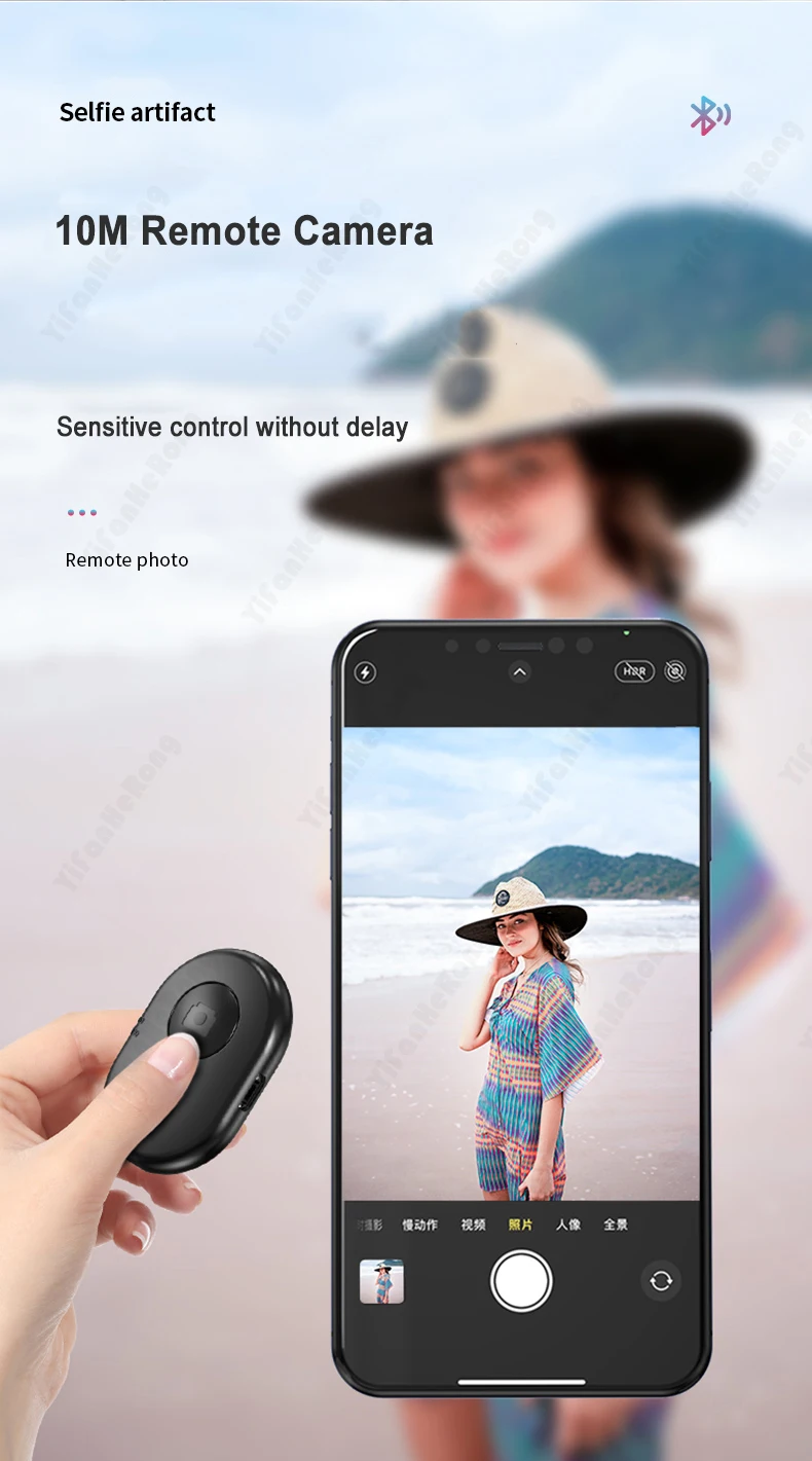 Mini Bluetooth-compatibile telecomando senza fili pulsante Controller Self-timer Trigger Release Selfie per smartphone fotocamera