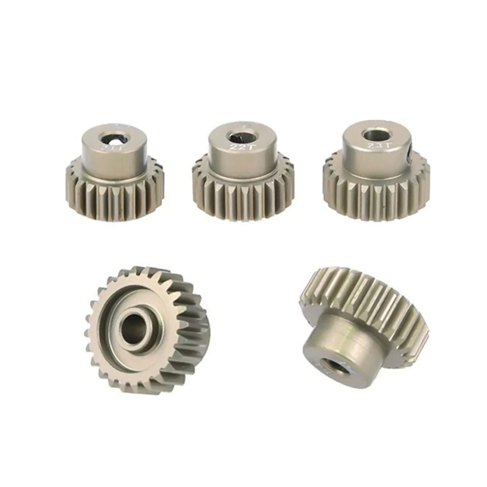 5Pc 48DP 3.175mm 21T-25T / 26T-30T Aluminum Alloy 7075 Pinion Motor Gear Set For 1/10 RC Car Brushed Brushless Motor Accessories