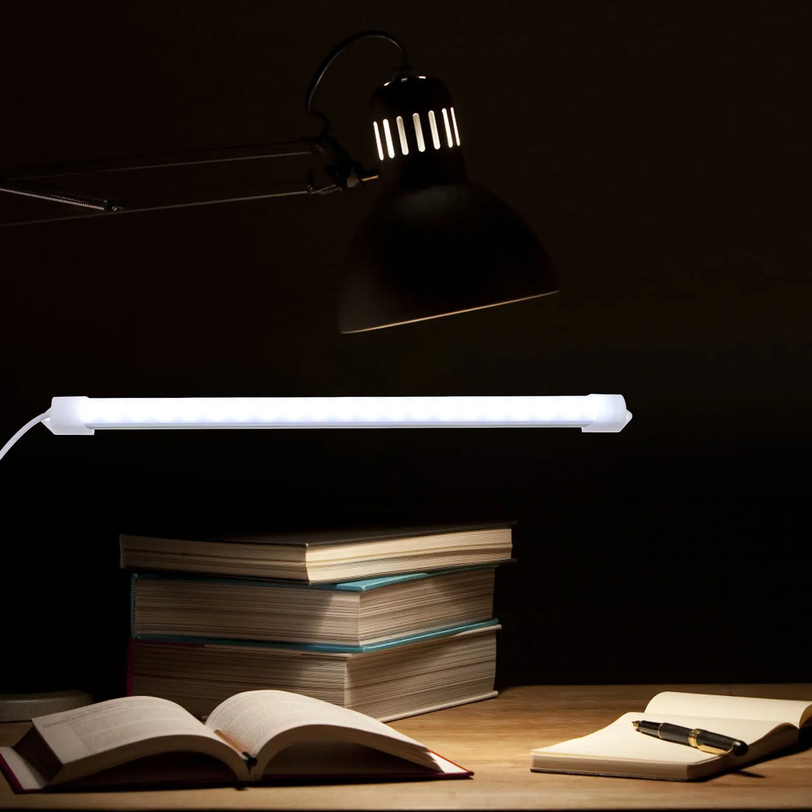 

USB LED-лампа для чтения, 18 SMD 2835, защита глаз, без мерцания, естественный холодный свет, портативная USB-лампа для клавиатуры