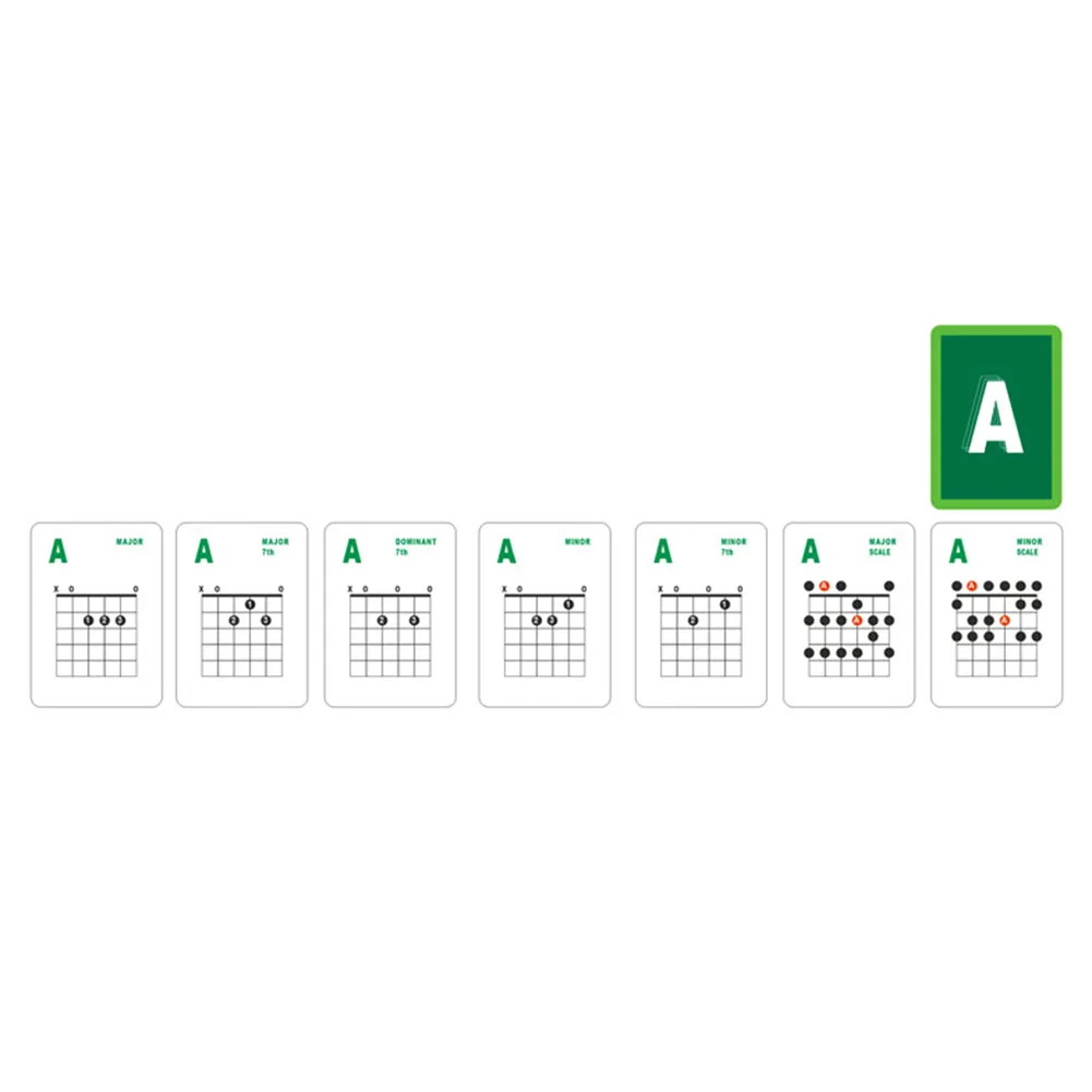 For Guitar Chord Flash Cards with 49 Cards Including Popular Chords and Scales for Beginner Practice and Fretboard Familiarity