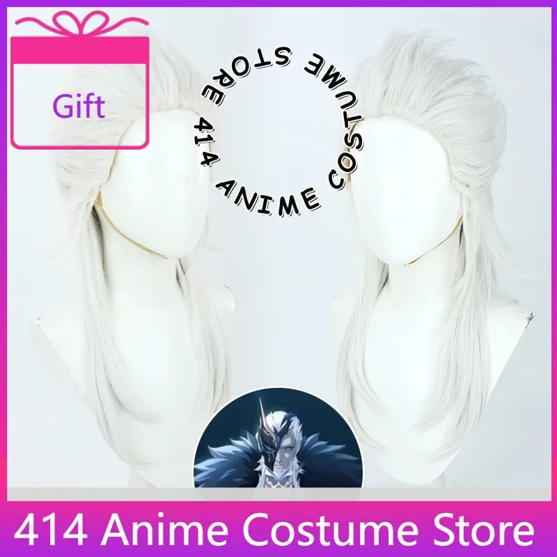 

Pierro Cosplay Wig Anime Game Genshin Impact Fatui Characters Party Wigs Role Play Costume Prop Synthetic Hair Headwear