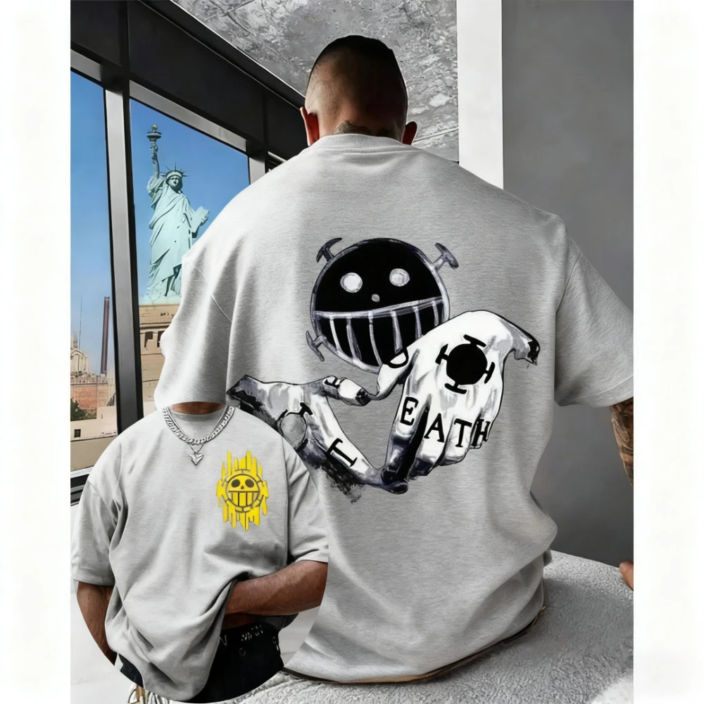 Camiseta de una pieza para hombre, camiseta Killer de verano y otoño, Anime japonés para niño, traje Retro holgado de manga corta para padres e hijos