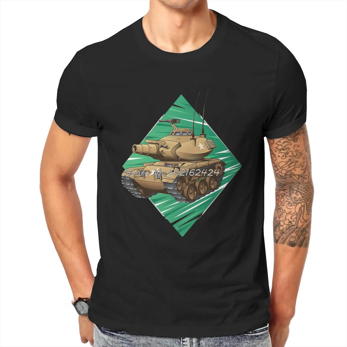 World Of Tanks Classic Game Armored Tank Sheridan T Shirt Vintage Goth Summer Large Cotton Men's Tees Harajuku Oversize TShirt