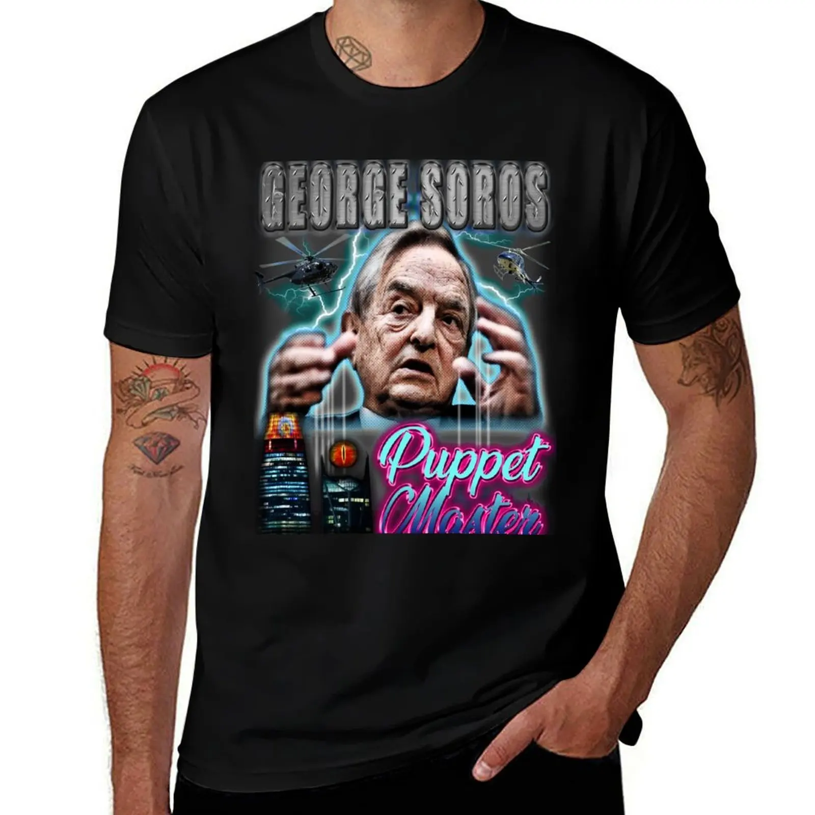 George Soros - Conspiracy tee T-Shirt Classic Print Short Sleeve Shirt T-Shirt
