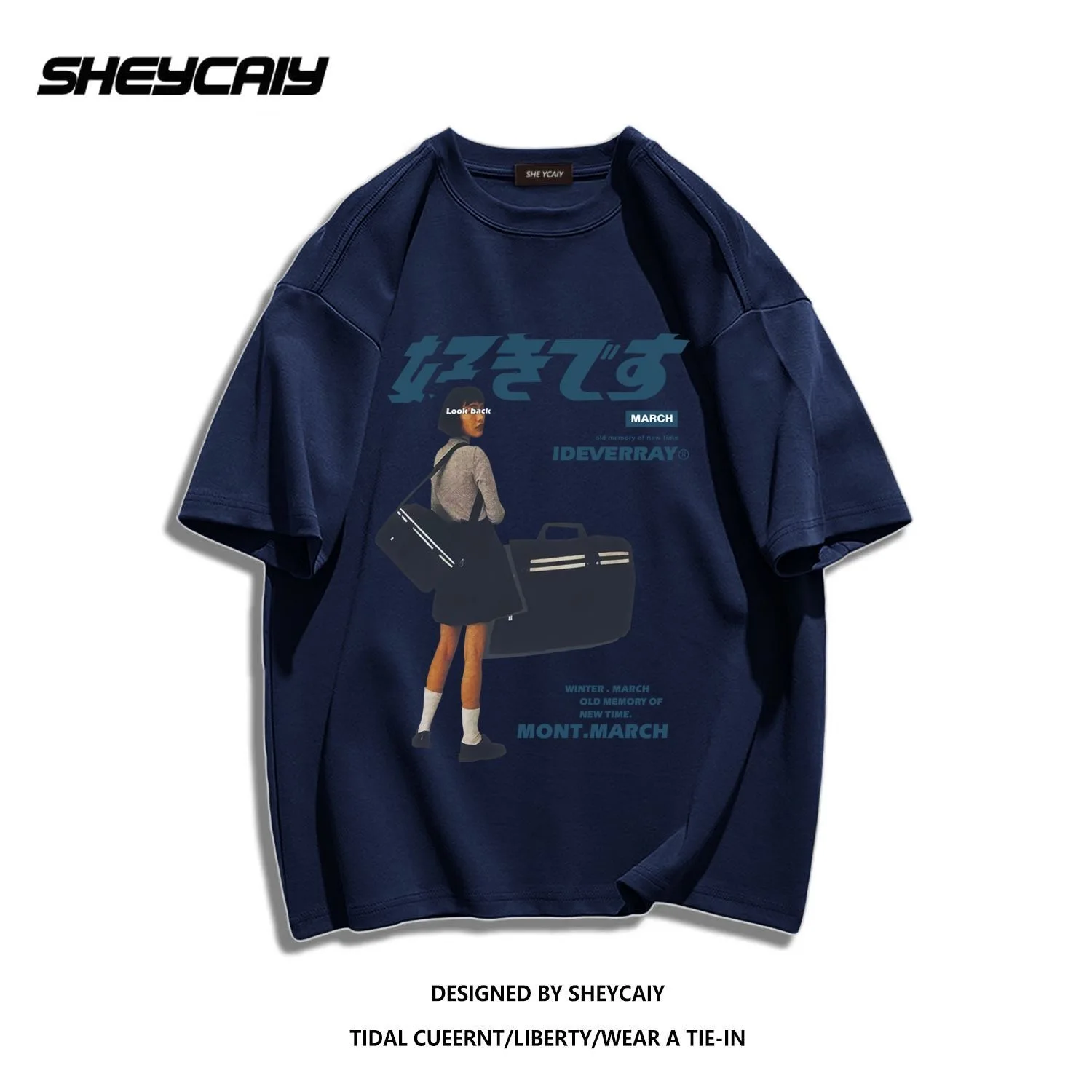 Hip Hop Street Clothing Harajuku T-Shirt Girls Japanese Kanji Printed T-Shirt 2024 Men's Summer Short Sleeve T-Shirt Cotton Loos