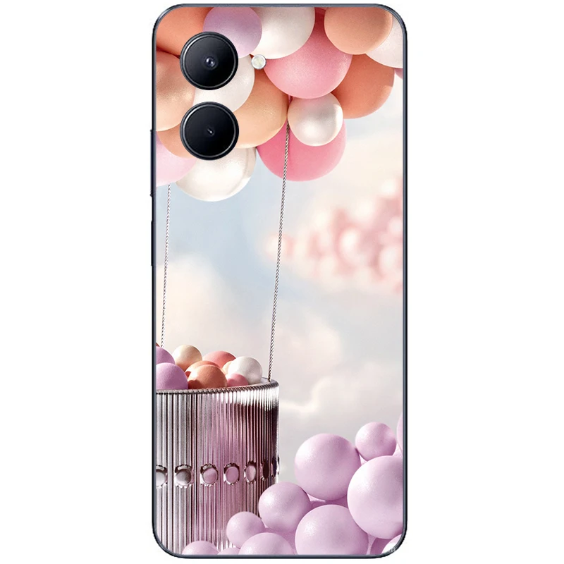 For Realme C33 Case C 33 6.5 Inch RMX3624 Luxury Marble Transparent Phone Case Realme C33 Shockproof Cover Silicone Back Bumper