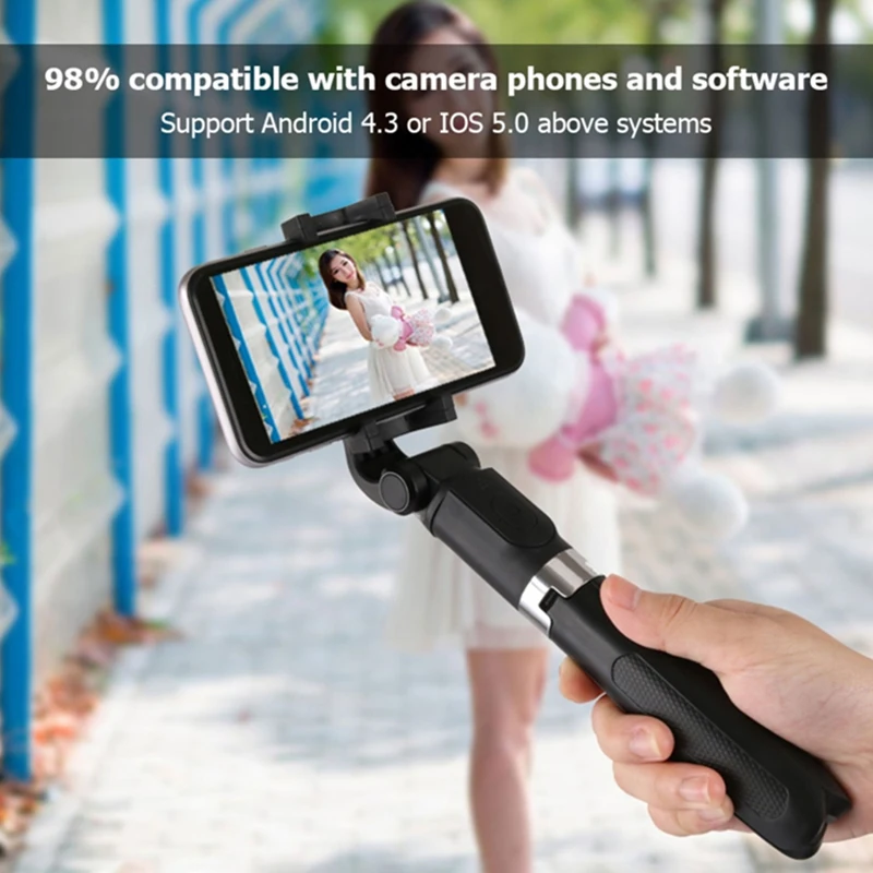 Portable Smartphone Selfie Stick, Non-slip Design Clip, Mobile Phone Tripod Holder, iPhone, Huawei, Xiaomi, Mini Bracket