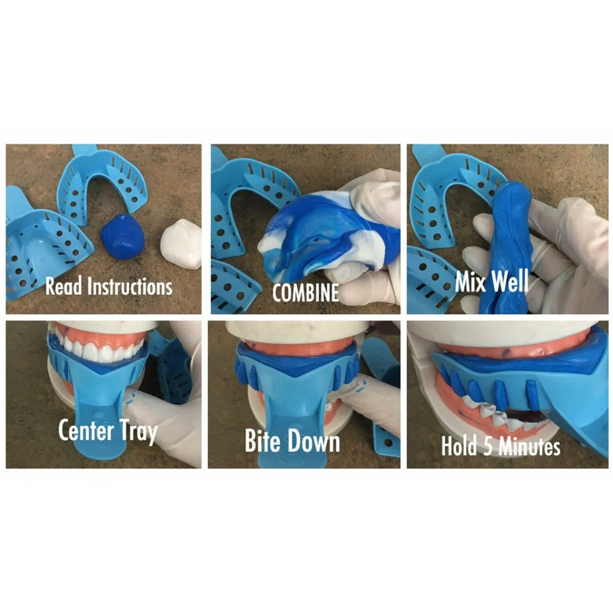 DIY dental dentadura de silicone teeth oral braces aligner invisalign impress impression gel kits