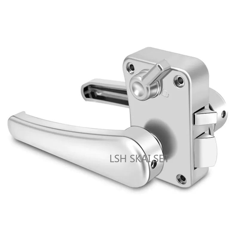 1Pc RV Bathroom Door Lock Handle Knobs Camper Car Caravan Boat Latch Interior Door Locks Toilet Handles Keyless Door Hardware