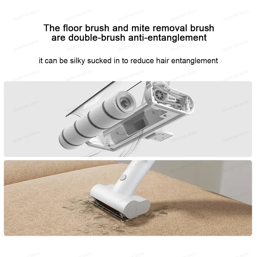 Aspirapolvere wireless XIAOMI MIJIA 3, faro verde con aspirazione 260AW, 110000   RPM, autonomia di 90 minuti, aspirapolvere portatile senza fili