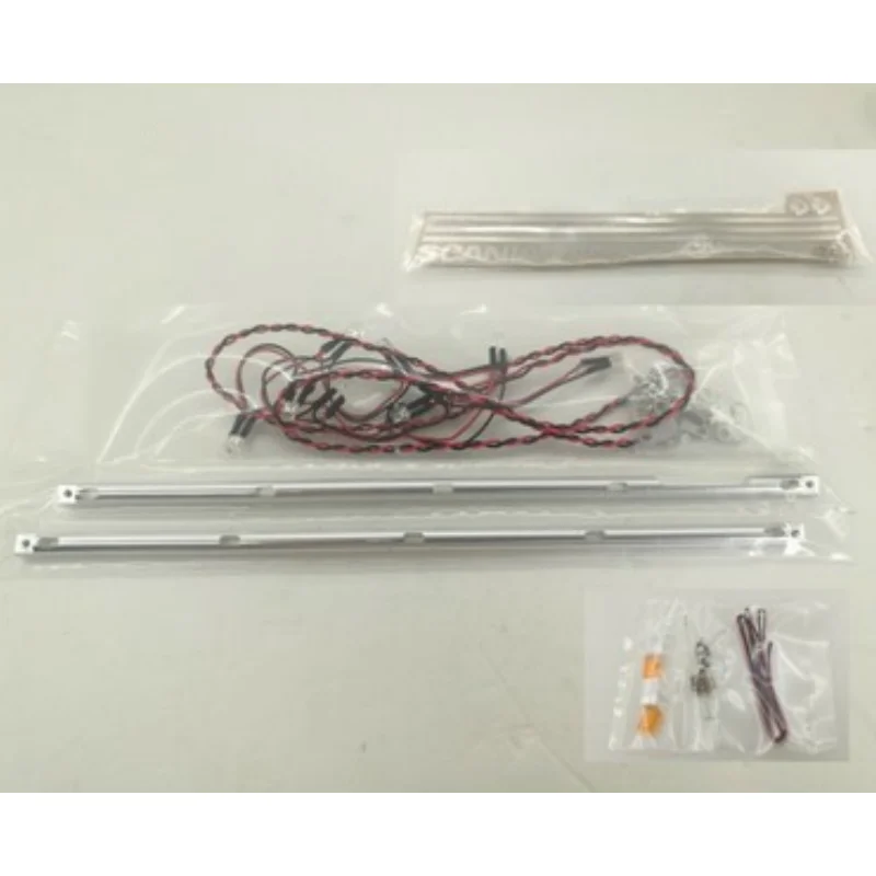 Side Lamp Decoration Bottom Lights For Tamiya 1/14 Truck Metal Stickers RC Cars Scania 56323 R620 R470 Tamiya LESU Accessories