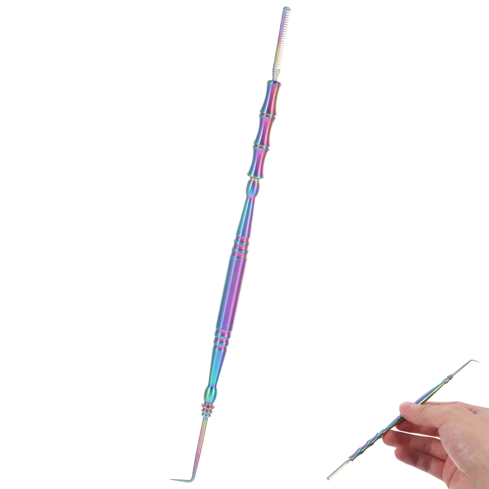 الفولاذ المقاوم للصدأ رمش بيرم رفع أداة المهنية الحاجب مشط المحمولة دائم الضفيرة رفع عدة أداة فاصل الرموش