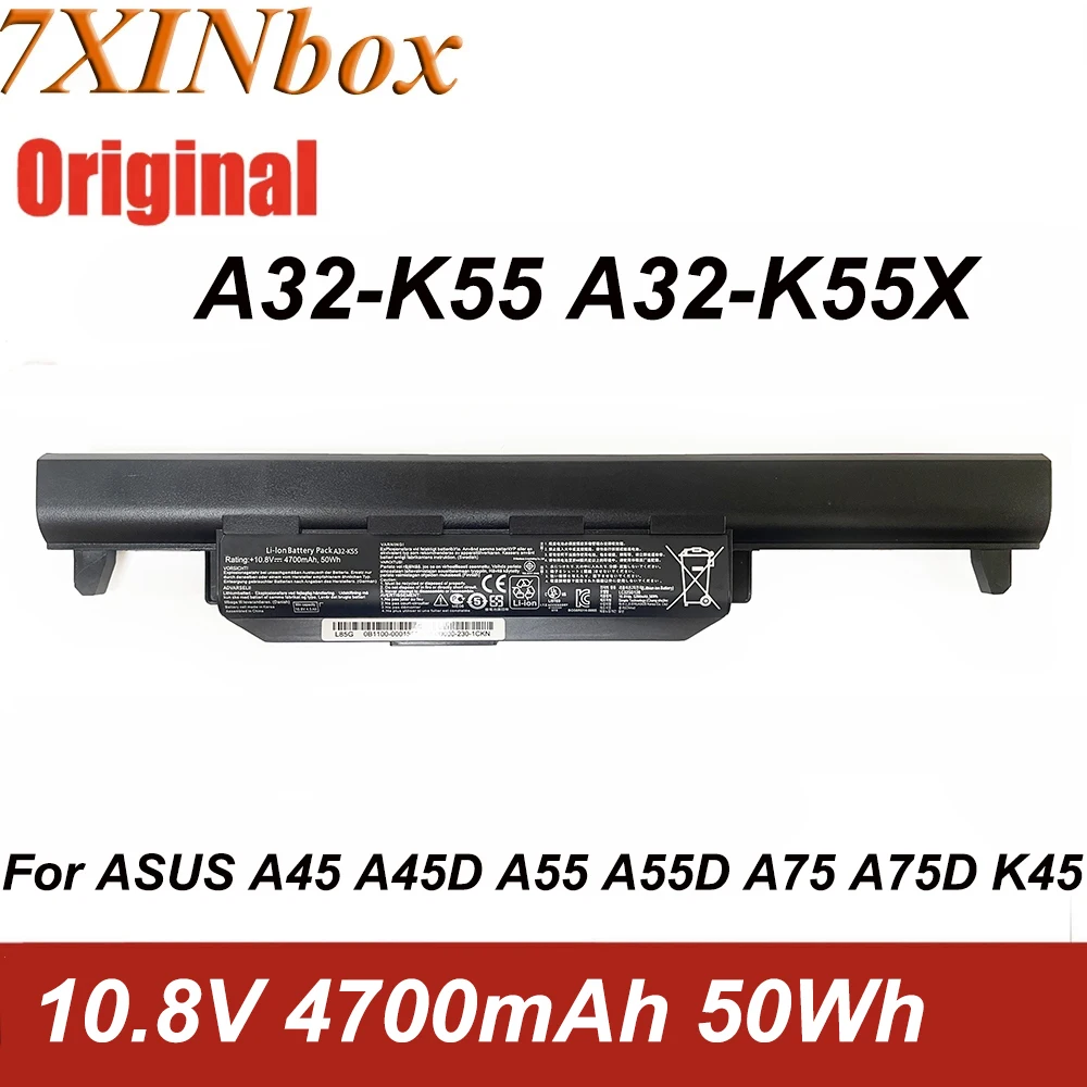 New Laptop Battery A32-K55 10.8V 4700mAh 50Wh For ASUS A45 A45D A55 A55D A75 A75A A75D K45 K45D K55A K55D K55VS K75A K75D K75VM