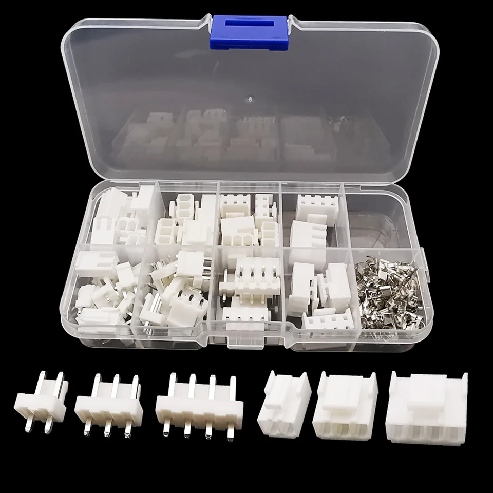 VH3.96 Stecker Kit 120-tlg. – 2P, 3P, 4P Gerade Pin + Gehäuse – Praktische Terminal-Box Für Elektronikprojekte
