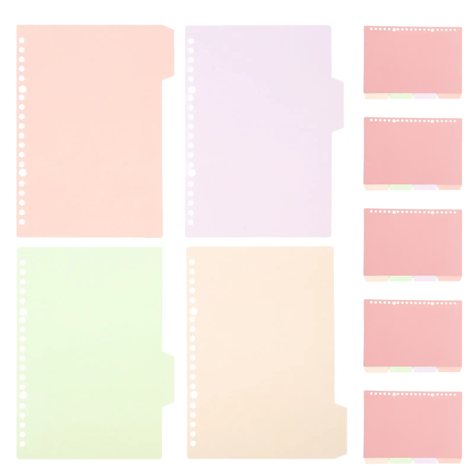 

6 комплектов эстетичных разделителей для папок с вкладками из полипропилена для аккуратной организации блокнотов, для офиса, учебы, дома, для хранения документов