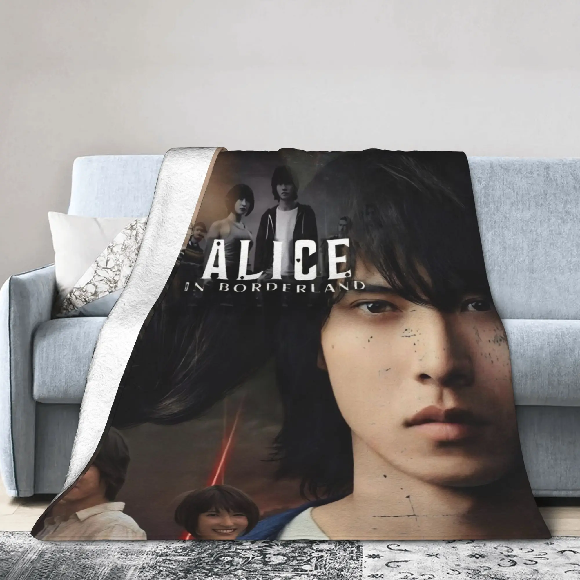 Alice In Borderlands Blankets Quality Warm  Bedding Throws Winter Girls Boys Couch Bed Pattern Bedspread