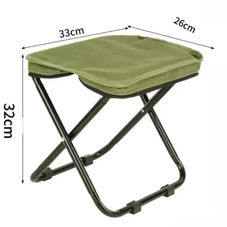 New Outdoor Pencil Case Folding Small Horse Tie Portable Handbag Stool Camping Picnic Stool Ultra Light Stool Train Queue Chair