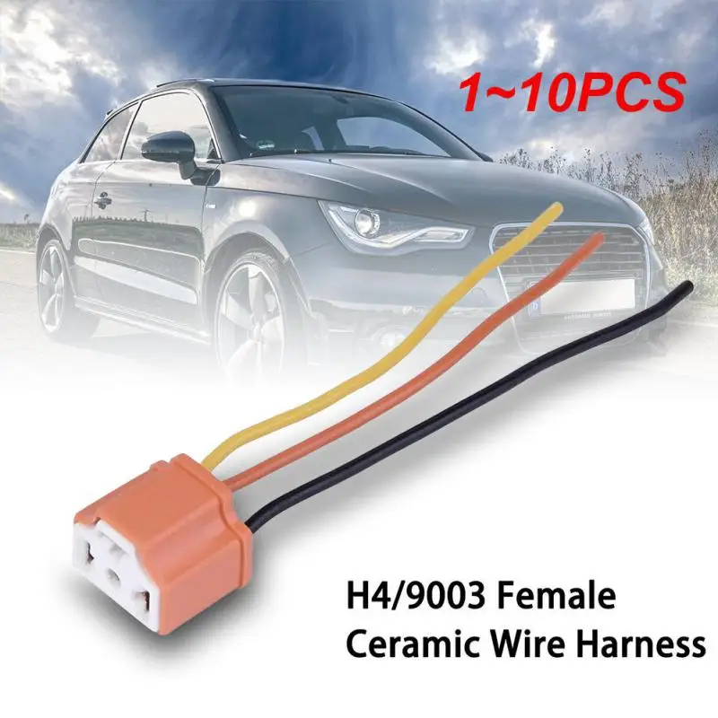 1~10PCS Female Pigtail Ceramic Headlight Connector Plug Socket Light Wire Socket Car Light Accessries For Car Headlight