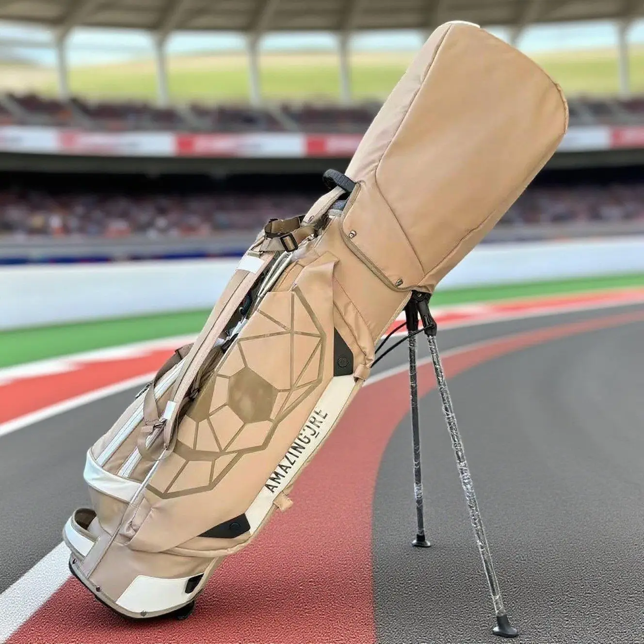 Tour-Ready Golf Stand Bag, Khaki/Black Colorway , Ultra-Light Build