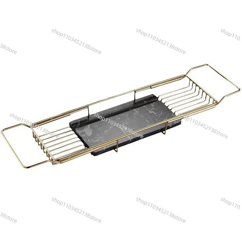 

Stainless Steel Bathroom Bathtub Marble Non-slip Bathtub Bath Rack Toilet Telescopic Rack