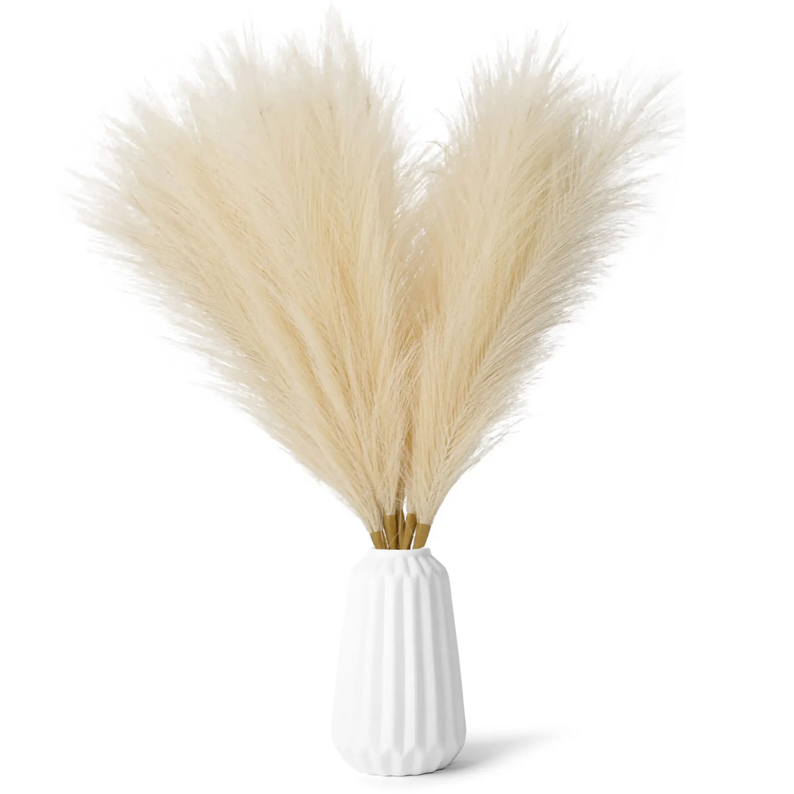 Pampas Grass Artificial Dried Flowers Large 5PCS 80cm/31.5'' Dried Bouquet Decor for Living Room Home Floor Vase Wedding