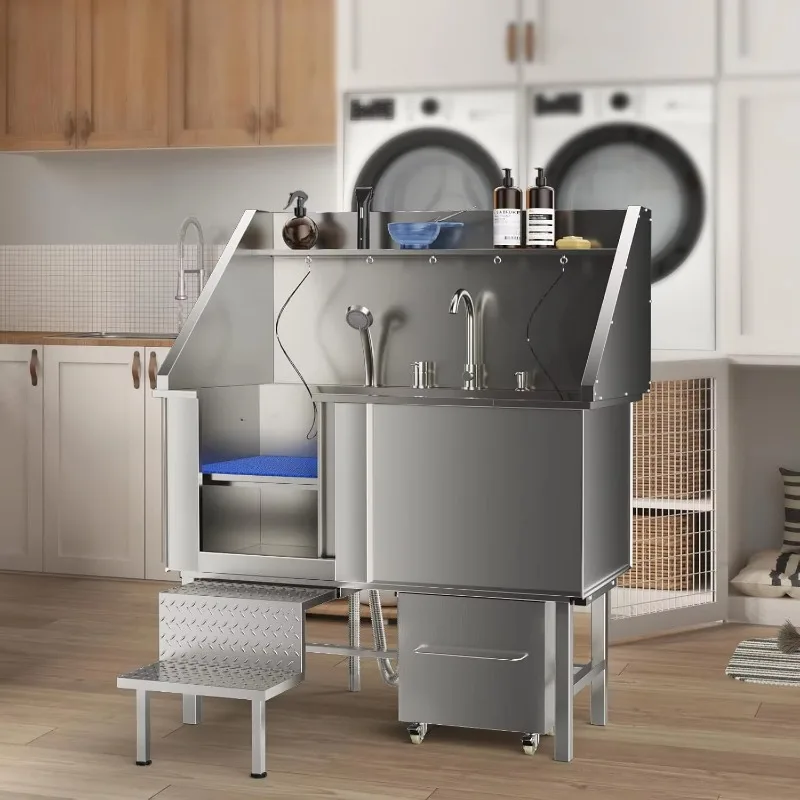 

2026 New Non-slip Stainless Steel Pet Bath Stainless Steel Pet Bath Dog Bath Pet Store Universal