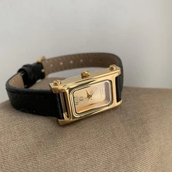 Fashion Temperament Vintage Senior Square Quartz Watch For women's girl Student gift  Women's accessories