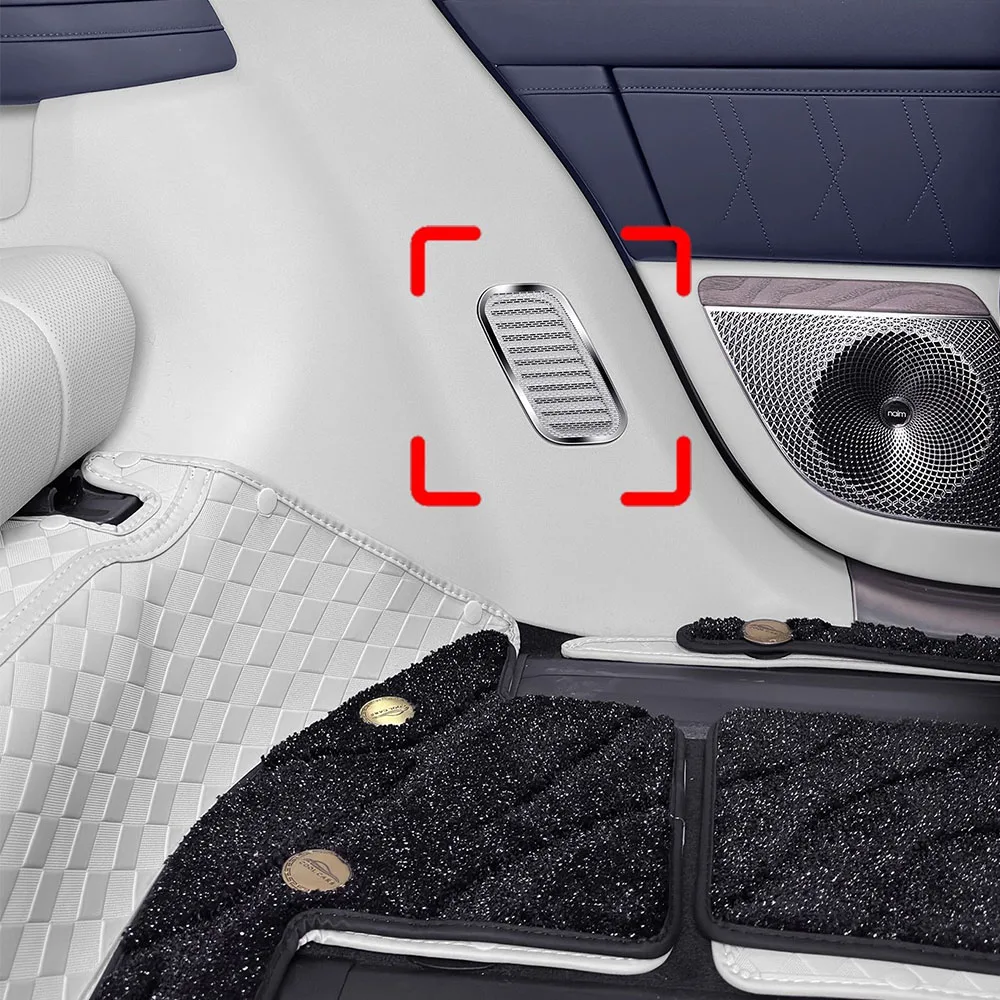 Air Outlet Mask Under The Third Row Door Panel For ZEEKR 9X 2025 2026 Car Modification Accessories Stainless Steel Dust Cover