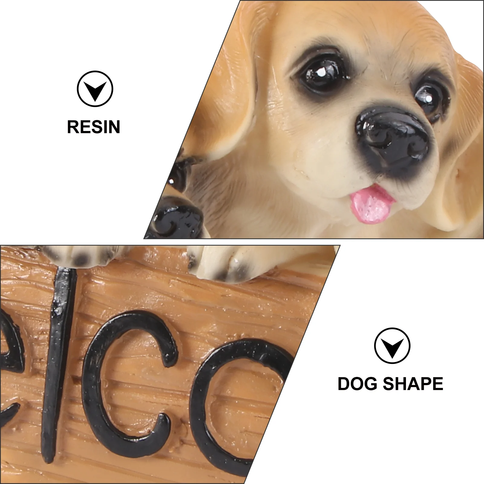 

1 Piece Simulation Dog Decoration 22x11.5x15cm Resin Puppy nament for Desktop Garden Lovely Mini naments Gifts Family Friends