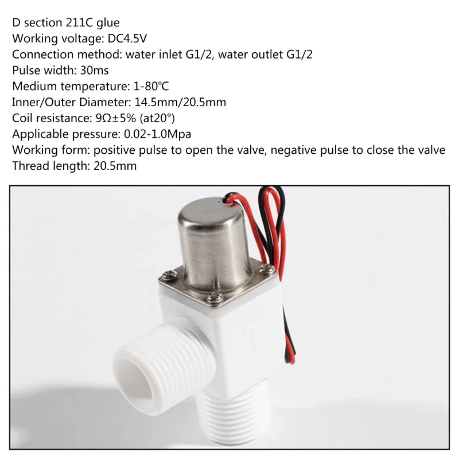 DC 4.5V  Solenoid  Valve Brass Solenoid  Valve Water Flow Pul  Valve Electromagnetic  Va