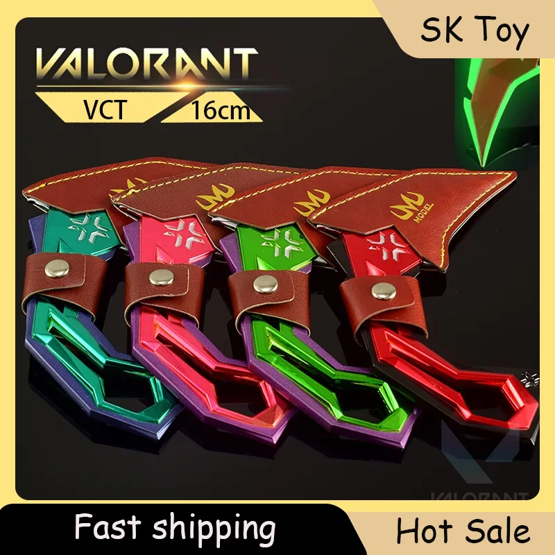 

16cm VCT Karambit Valorant Game Peripherals Fluorescent Version Claw Knife Model All Metal Decorative Item Gifts Collections