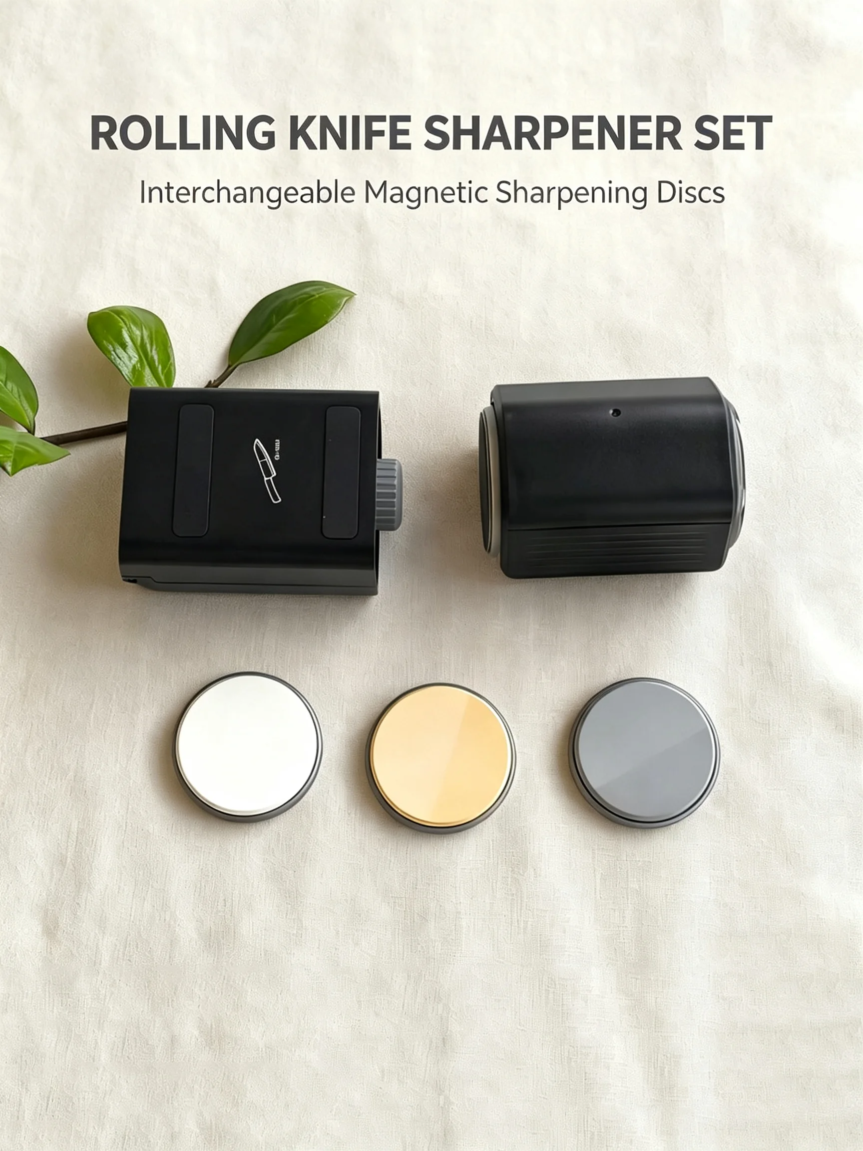 New Pro Kitchen Knife Sharpener Magnetic Angle Adjustable Double-Sided Diamond Stone Roller Sharpening Tool for Chef Knives Scis