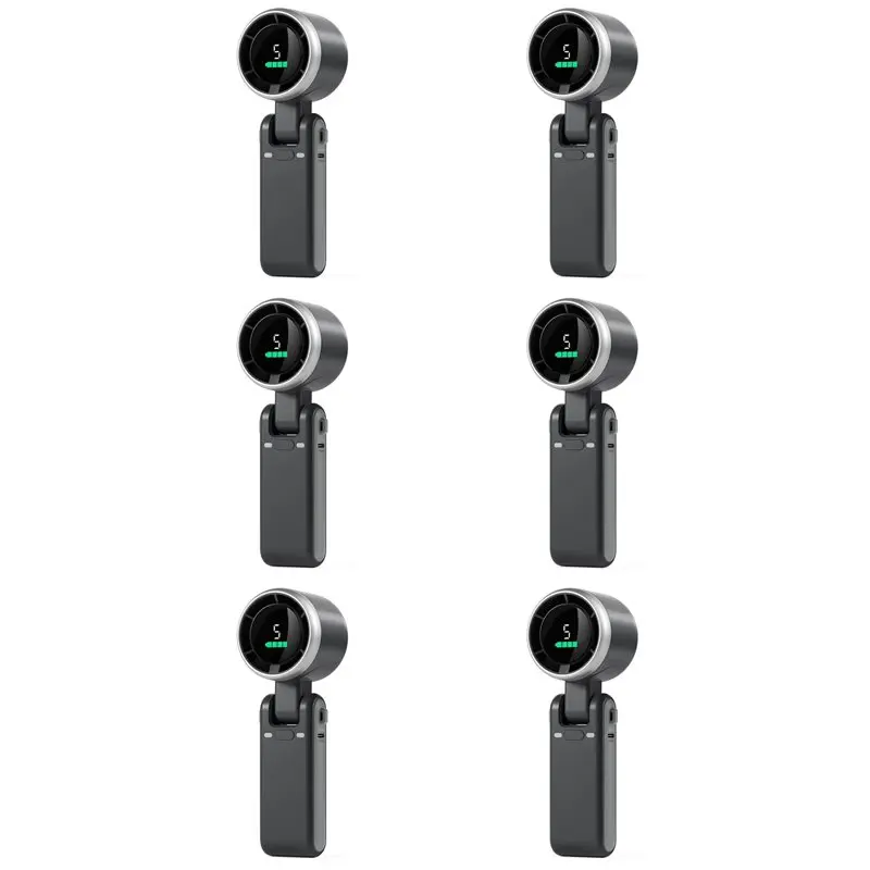 6x-handheld-turbo-fan-5-gear-wind-battery-operated-up-to-12-working-hours-hand-fan-with-air-turbo-tech-black-【a73-acepro】