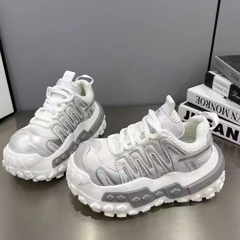 High Quality Chunky Sneakers for Women Design Big Head Mesh Breathable Platform Female Sneakers Summer Tenis Feminino view 3