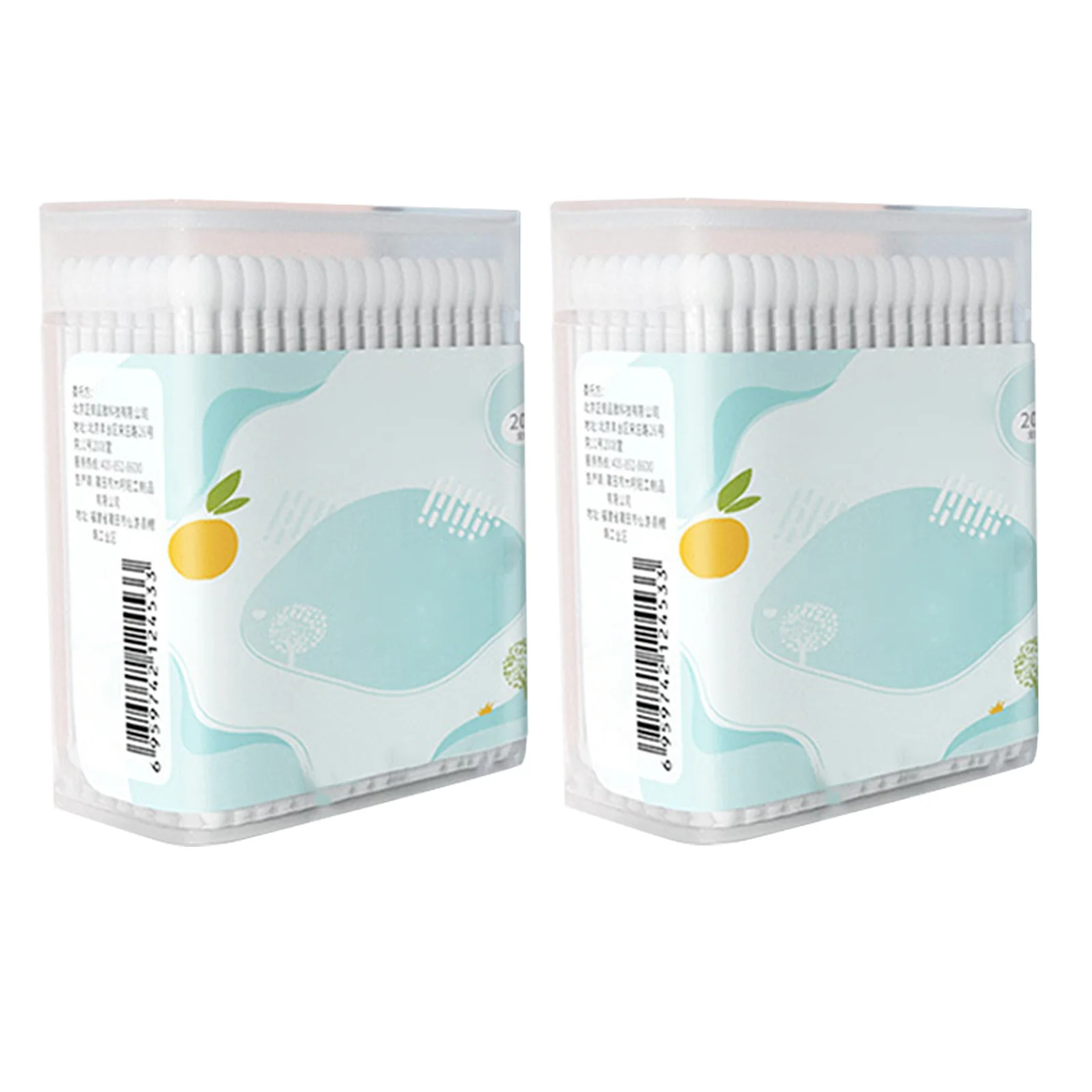 

2 Boxes Baby Ear Cleaning Swabs Multi-Purpose Disposable Double-Headed Cotton Swabs for Daily Use Cotton Swab