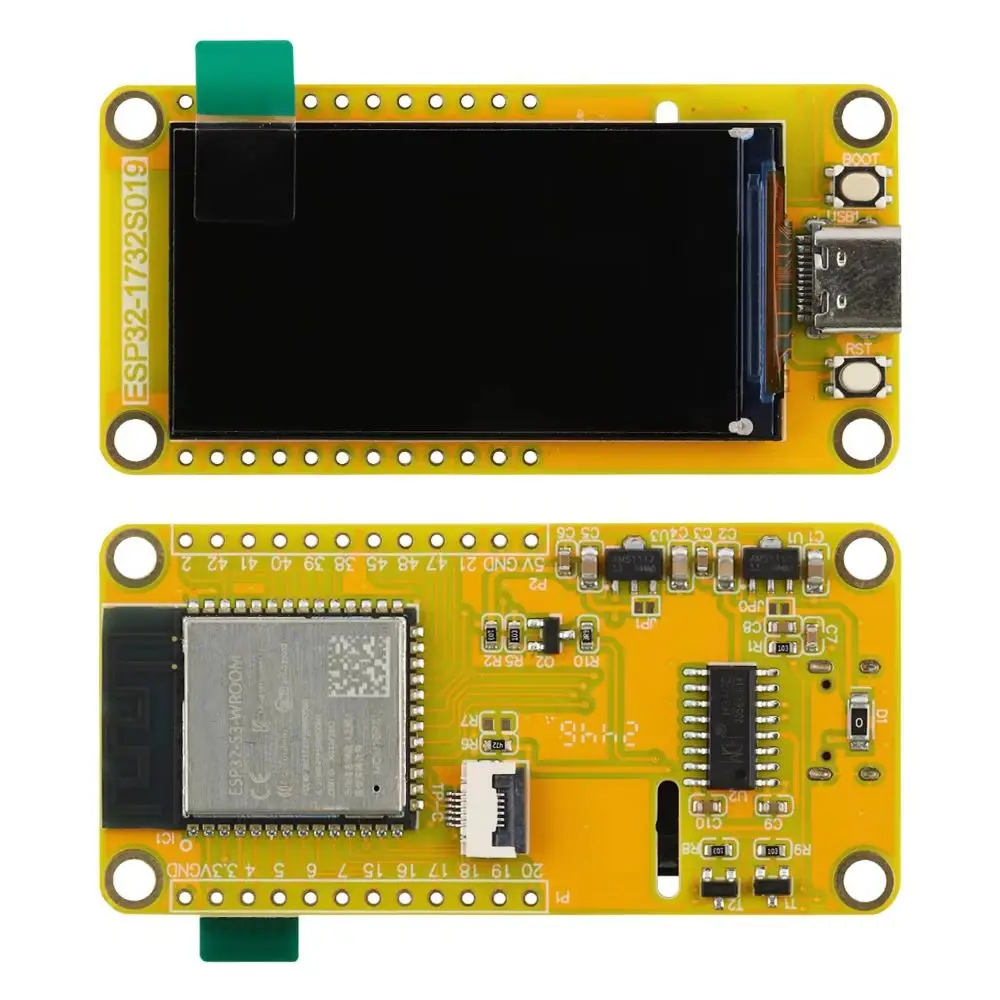 ESP32-S3 with 1.9 Inch TFT LCD Display Module 170*320 LVGL Development Board 16MB Flash WiFi Bluetooth Modules DC3.3-6V