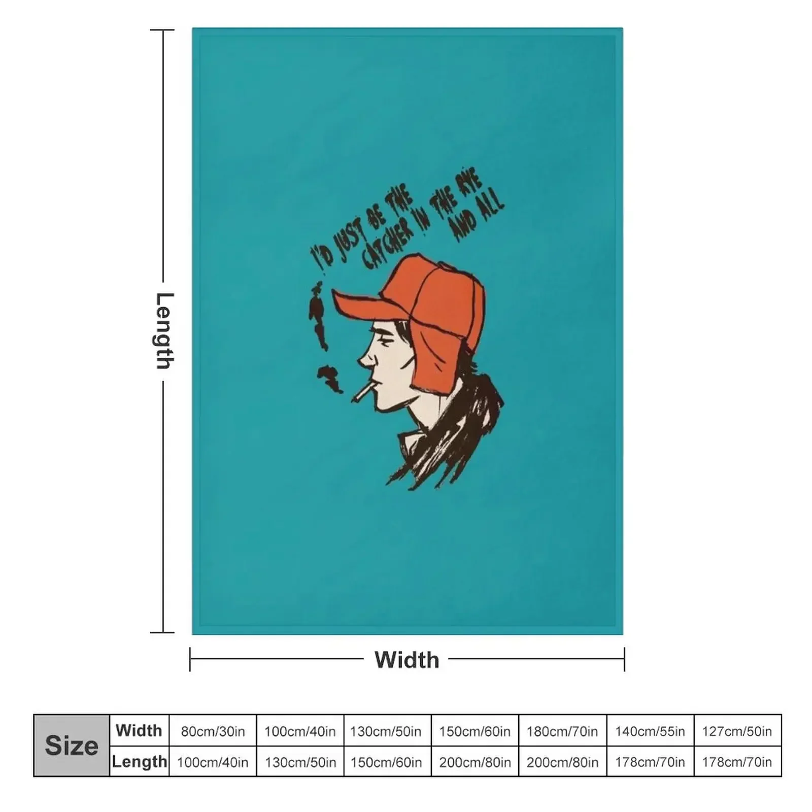 Holden Caulfield, I'd just be the catcher in the rye and all Throw Blanket couch cozy soft plush fuzzy picnic outdoor blanket