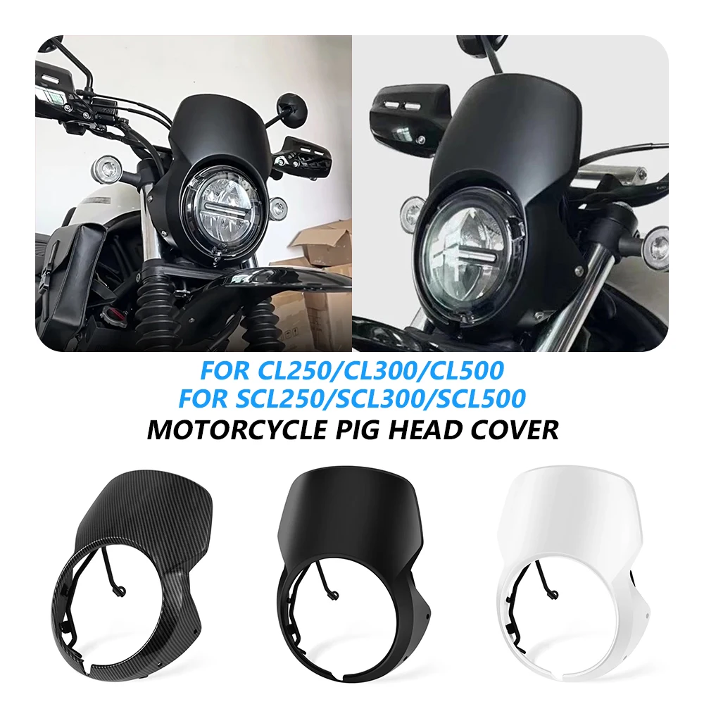 

Retro Motorcycle Headlight Shroud For Honda CL500 CL300 CL250 2023 2024 Scrambler Front Fairing Cockpit Visor Deflector SCL500