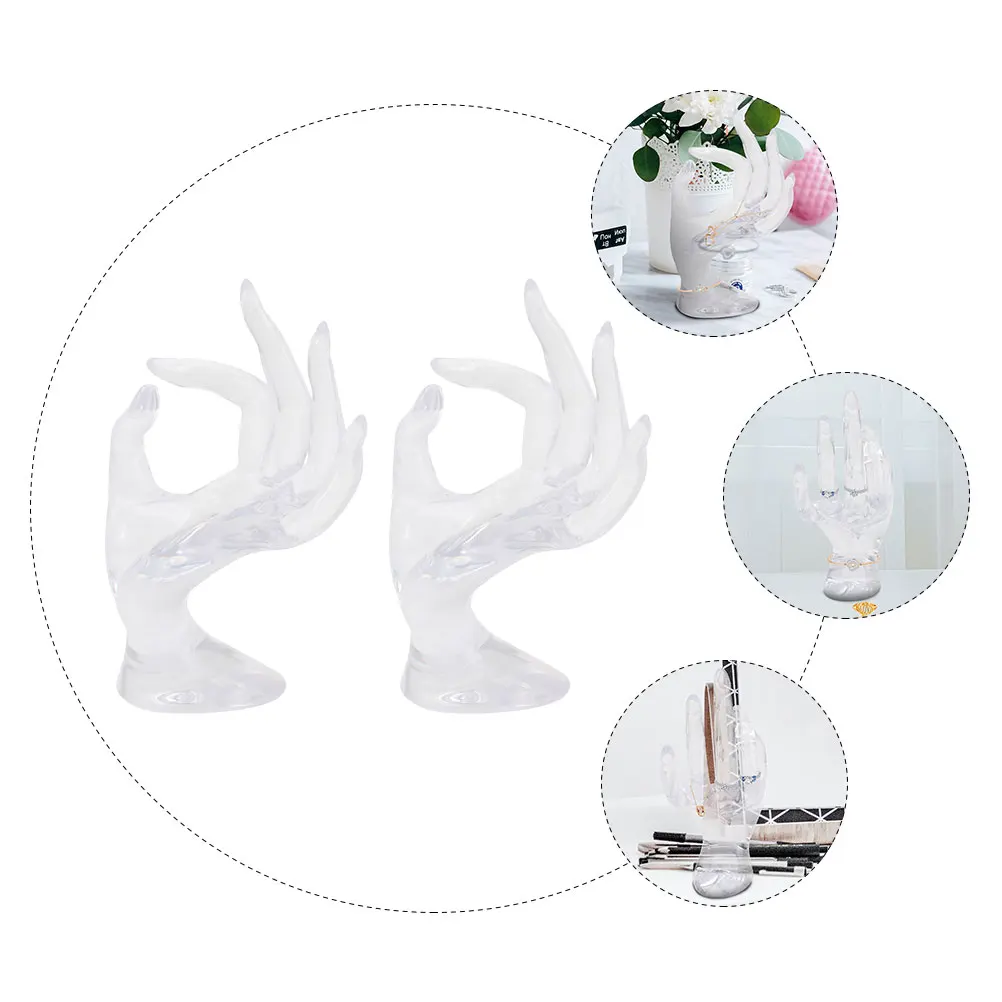 

2 pcs Bracelet Display Holder Ring Display Stands Elegant Hand Jewelry Rack Storage Organizer For Retail Store Decor