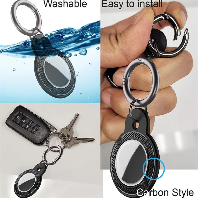 Для Apple Airtag Holder Защитный чехол-трекер из ТПУ с брелком для Air Tag Anti-Lost Device Shell Сумка для ключей Домашние животные
