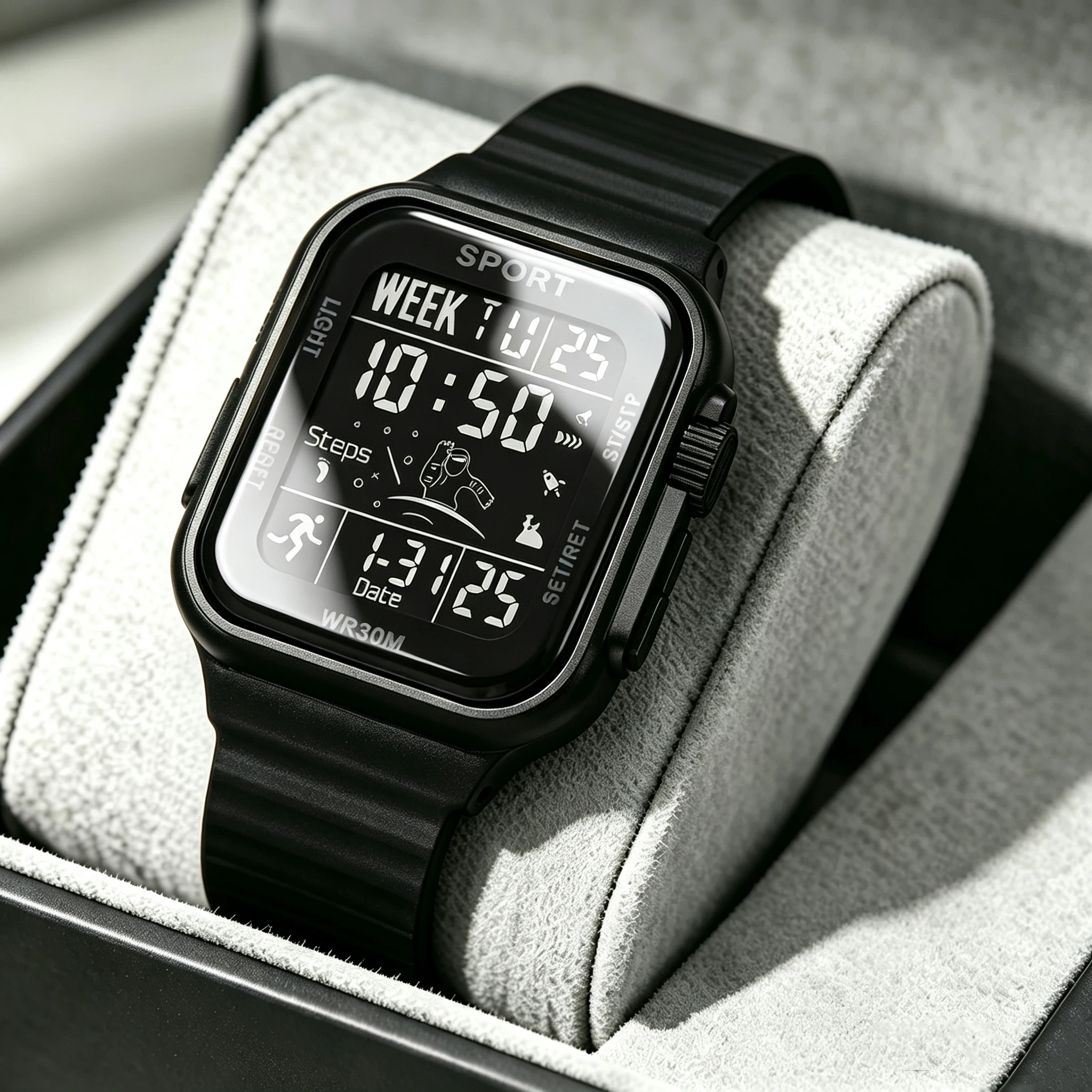 Fashionable Youth Leisure Electronic Watch Birthday Gift Graduation Gift Multi functional Outdoor Sports Couple Electronic Watch