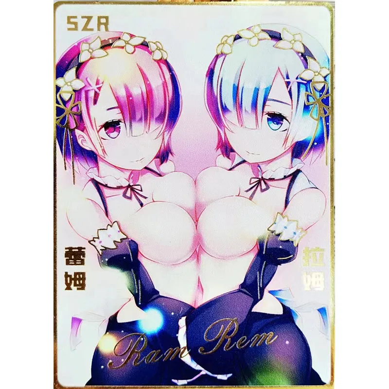 Anime Goddess Story Kawaii Metal Glitter Card Yor Forger Uta Kamado Nezuko Collection Toys Cards Christmas Birthday Presents