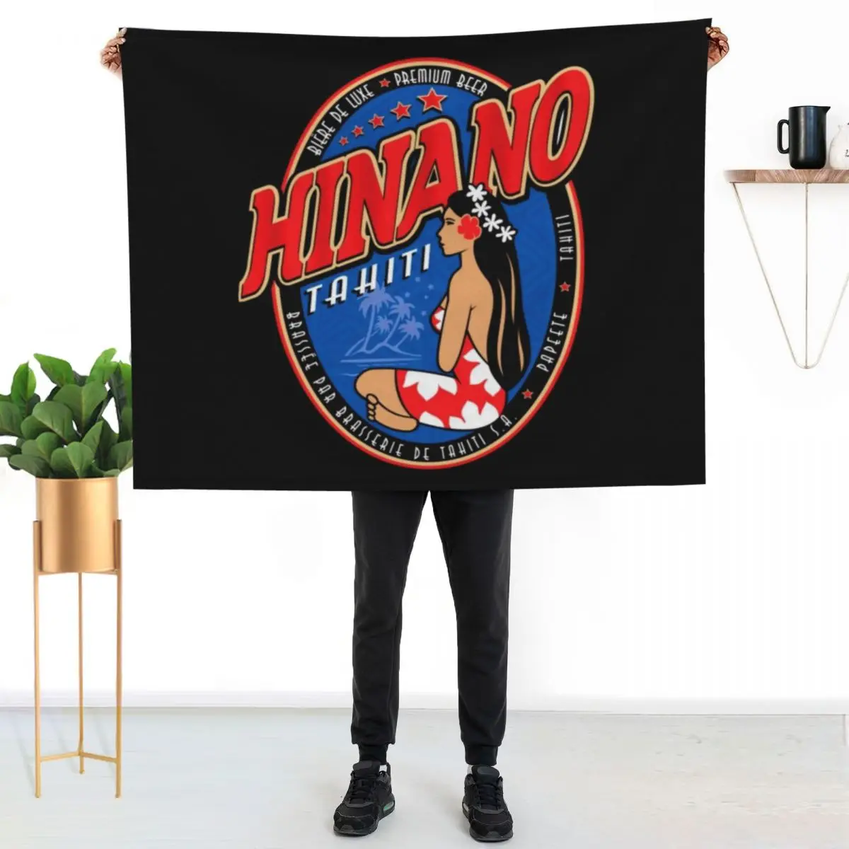 Hinano Tahiti T-ShirtHINANO TAHITI Throw Blanket Luxury St Summer christmas gifts Polar for babies Blankets