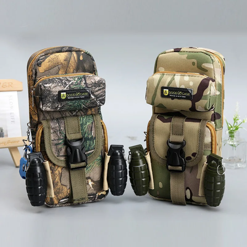 Creative Camouflage Vertical Case New Model For Boys Elementary School Students Back-To-School Gift Pencil CF Mountaineering