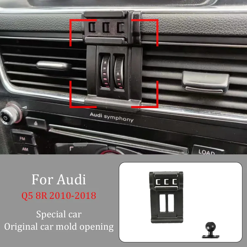 For Audi  Q5 8R 2010-2018  Car Infrared Induction Mobile Phone Wireless Charging Bracket DIY Custom Pattern Navigation Bracket