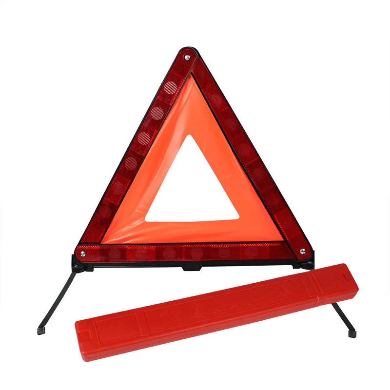 Car Tripod Warning Sign Foldable Triangle Emergency Breakdown Reflective Road Stop Sign Board Hazard SUV Van Bus Accessories