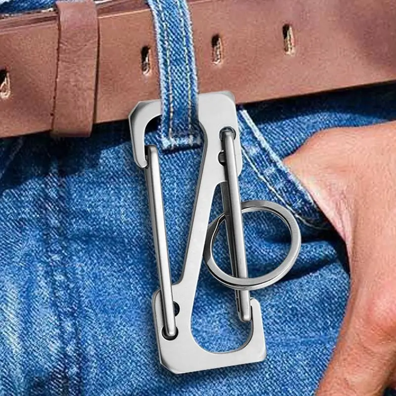 Climbing Key Holders Mountaineering Buckle Portable Climbing Quick Open Safety Keyring For Camping And Hiking